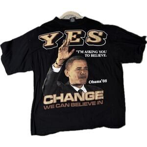 Vintage 2008 Barack Obama “Change We Can Believe In” Campaign T-Shirt XXL